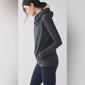 Lululemon Stress Less Hoodie Heathered Dark Gray Size 6